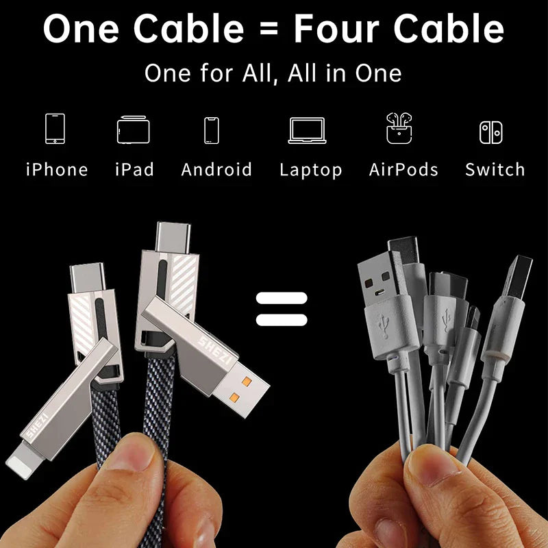 4 in 1 All in One Charging Cable (1.5 Meter)
