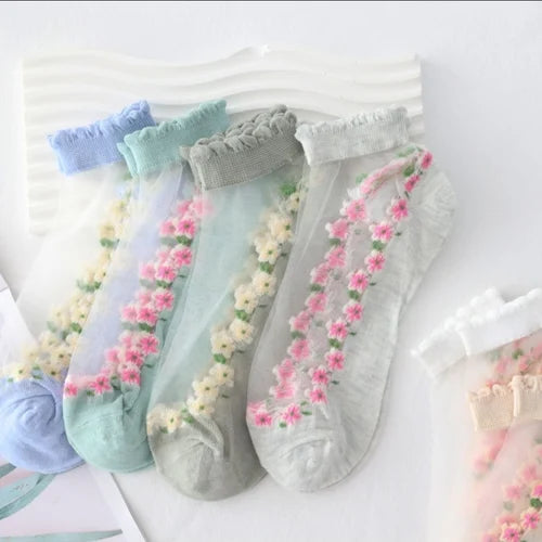 Floral Breathable Socks (7 pairs)