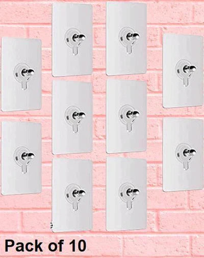 DRILL FREE ADHESIVE HOOKS [ BUY 5 GET 5 FREE ] ( PACK OF 10 )